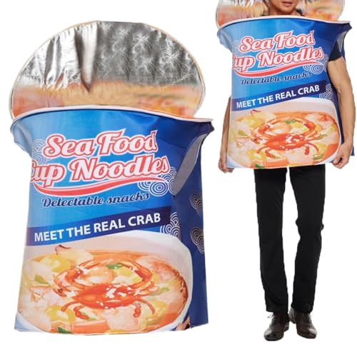 Halloween-Kostüm – Cup-Nudel-Kostüme, lustiges Outfit für Damen, Herren, Partys, Cosplay, Zuhause, Bühnenaufführung, Event, Versammlungen, Frauen Halloween-Kostüm – Cup-Nudel-Kostüme, lustiges Outfit für Damen, Herren, Partys, Cosplay, Zuhause, Bühnenaufführung, Event, Versammlungen, Frauen von Poludatly