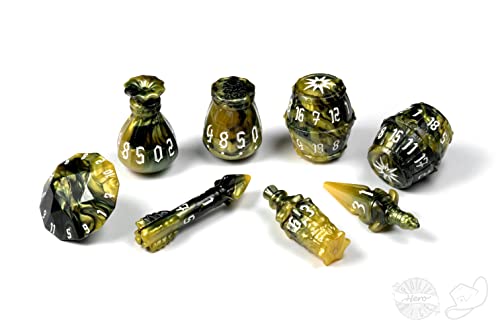 PolyHero Rogue 8 Würfel Set (Slick Serpent) von PolyHero Dice