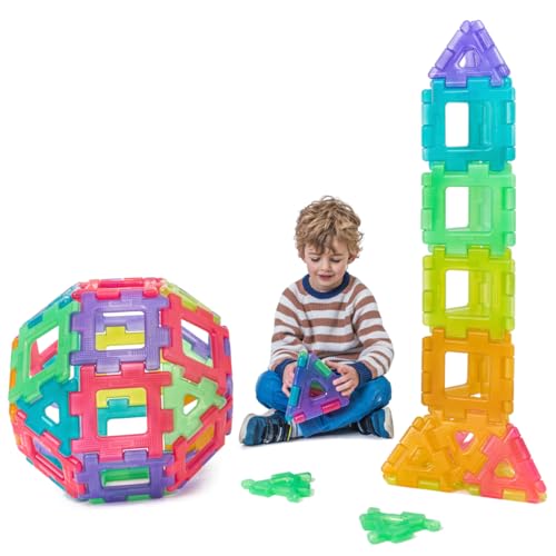 Polydron Translucent Giant Set - Rainbow Coloured - Early Years Educational Large Outdoor Construction Building Toy - 60 Pieces - 2 Years + Polydron Translucent Giant Set - Rainbow Coloured - Early Years Educational Large Outdoor Construction Building Toy - 60 Pieces - 2 Years + von Polydron
