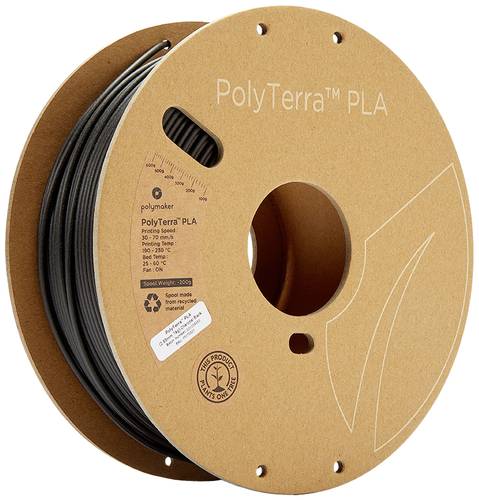 Polymaker 70821 PolyTerra PLA Filament PLA 2.85mm 1000g Schwarz (matt) 1St. von Polymaker