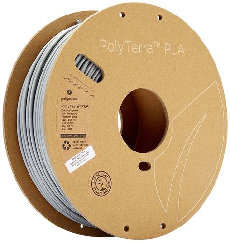 Polymaker 70825 PolyTerra PLA Filament PLA 2.85mm 1000g Grau (matt) 1St. von Polymaker