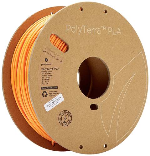 Polymaker 70849 PolyTerra PLA Filament PLA 2.85mm 1000g Orange (matt) 1St. von Polymaker