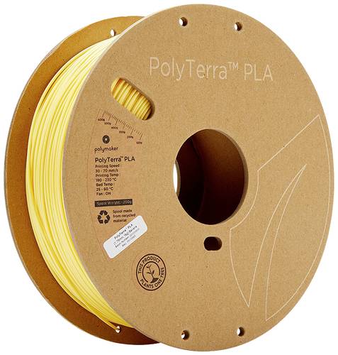 Polymaker 70865 PolyTerra PLA Filament PLA geringerer Kunststoffgehalt 1.75mm 1000g Pastell-Gelb (ma von Polymaker
