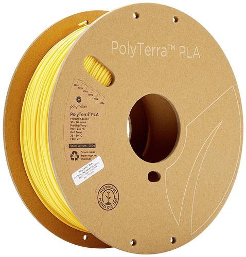 Polymaker 70866 PolyTerra PLA Filament PLA 2.85mm 1000g Pastell-Gelb (matt) 1St. von Polymaker