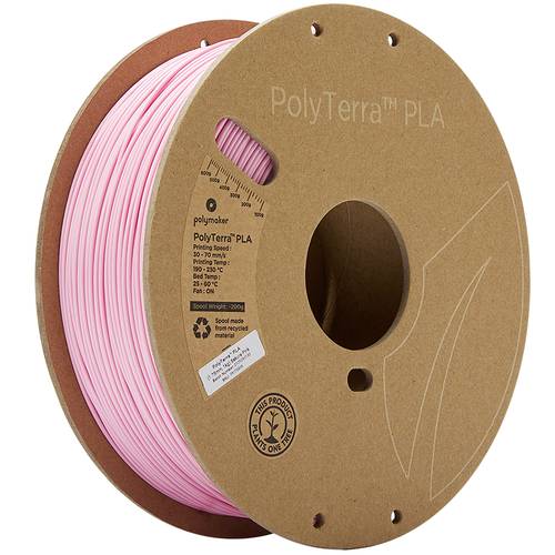 Polymaker 70908 PolyTerra Filament PLA geringerer Kunststoffgehalt 1.75mm 1000g Sakura-Pink 1St. von Polymaker