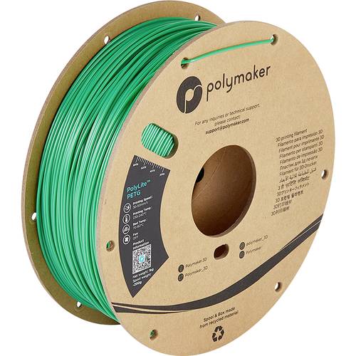 Polymaker PB01005 PolyLite Filament PETG hitzebeständig, hohe Zugfestigkeit 1.75mm 1000g Grün 1St. von Polymaker