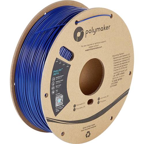 Polymaker PB01020 PolyLite Filament PETG hitzebeständig, hohe Zugfestigkeit 2.85mm 1000g Blau 1St. von Polymaker