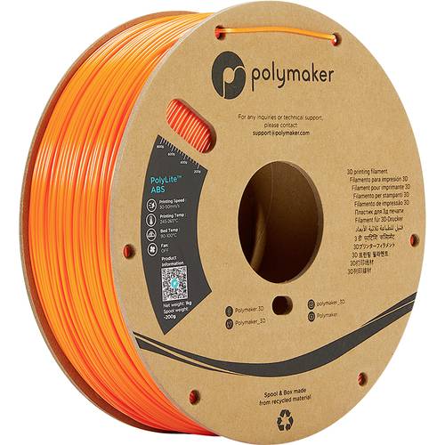 Polymaker PE01009 PolyLite Filament ABS geruchsarm 1.75mm 1000g Orange 1St. von Polymaker