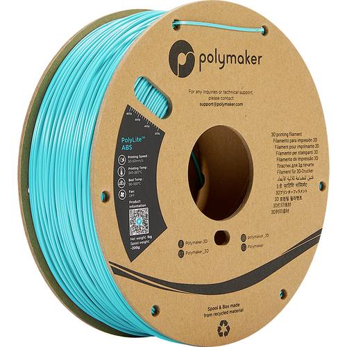 Polymaker PE01010 PolyLite Filament ABS geruchsarm 1.75mm 1000g Türkis 1St. von Polymaker