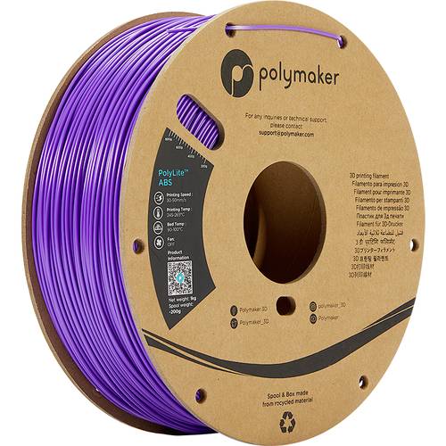 Polymaker PE01018 PolyLite Filament ABS geruchsarm 2.85mm 1000g Lila 1St. von Polymaker