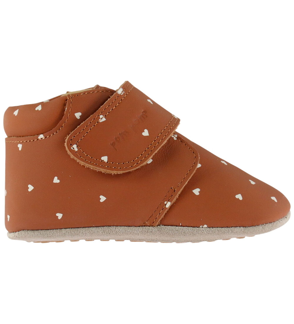 Pom Pom Leder-Krabbelschuhe - Anfänger - Caramel Café Heart - Pom Pom - 26 - Leder-Krabbelschuhe Pom Pom Leder-Krabbelschuhe - Anfänger - Caramel Café Heart - Pom Pom - 26 - Leder-Krabbelschuhe von Pom Pom