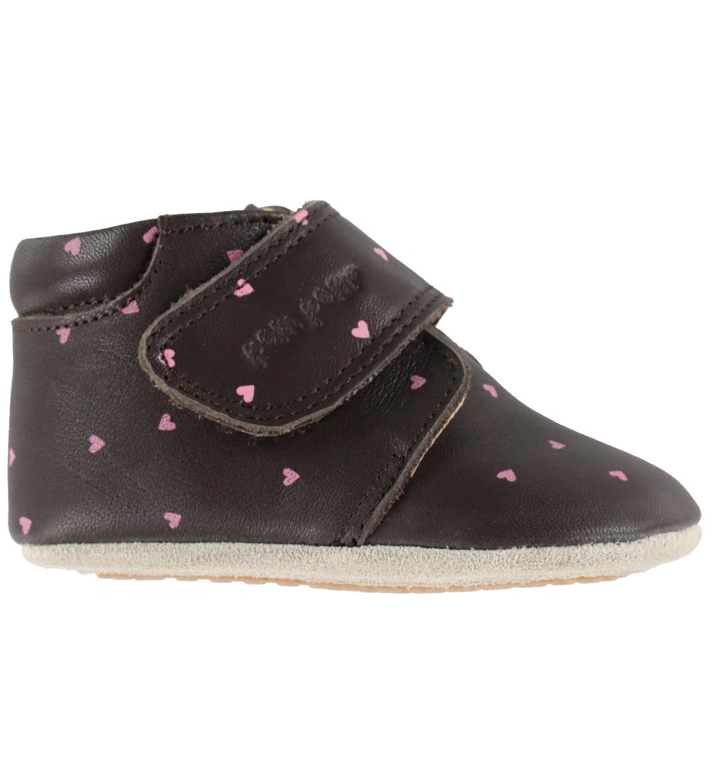 Pom Pom Leder-Krabbelschuhe - Anfänger Klettband - Heart AOP - Pom Pom - 20 - Leder-Krabbelschuhe Pom Pom Leder-Krabbelschuhe - Anfänger Klettband - Heart AOP - Pom Pom - 20 - Leder-Krabbelschuhe von Pom Pom