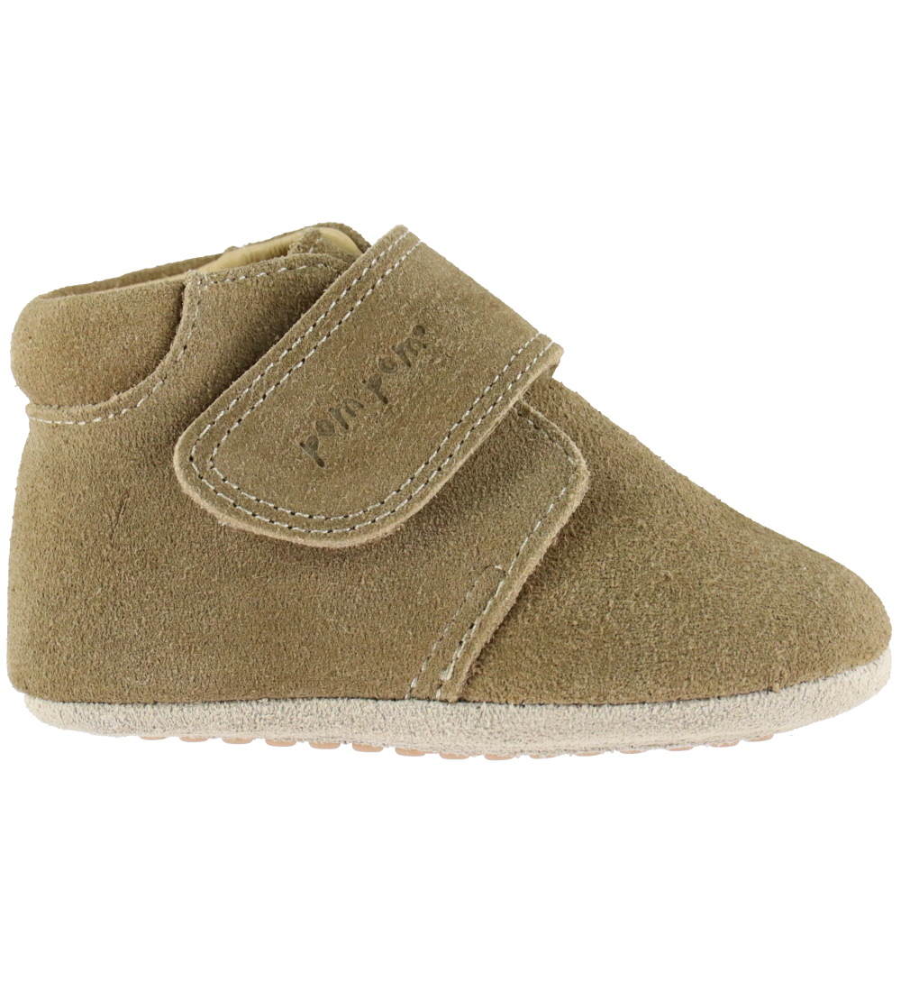 Pom Pom Leder-Krabbelschuhe - Anfänger Klettband - Kakhi Suede - Pom Pom - 25 - Leder-Krabbelschuhe Pom Pom Leder-Krabbelschuhe - Anfänger Klettband - Kakhi Suede - Pom Pom - 25 - Leder-Krabbelschuhe von Pom Pom