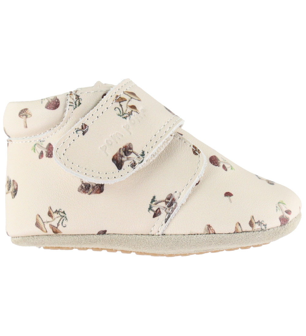 Pom Pom Leder-Krabbelschuhe - Anfänger Klettband - Pilze AOP - Pom Pom - 24 - Leder-Krabbelschuhe Pom Pom Leder-Krabbelschuhe - Anfänger Klettband - Pilze AOP - Pom Pom - 24 - Leder-Krabbelschuhe von Pom Pom