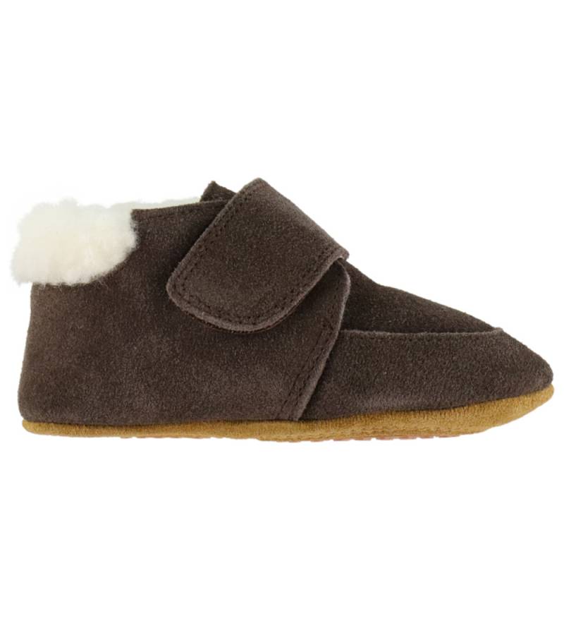 Pom Pom Leder-Krabbelschuhe m. Foer - Anfänger Klettband - Dark - Pom Pom - 21/22 - Leder-Krabbelschuhe Pom Pom Leder-Krabbelschuhe m. Foer - Anfänger Klettband - Dark - Pom Pom - 21/22 - Leder-Krabbelschuhe von Pom Pom