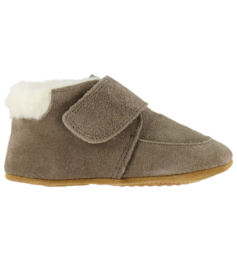 Pom Pom Leder-Krabbelschuhe m. Foer - Anfänger Klettband - Taupe - Pom Pom - 25/26 - Leder-Krabbelschuhe Pom Pom Leder-Krabbelschuhe m. Foer - Anfänger Klettband - Taupe - Pom Pom - 25/26 - Leder-Krabbelschuhe von Pom Pom