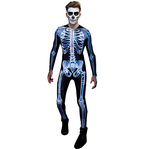 Halloween Kostü Herren Damen Skelett Overall Jumpsuit Knochen Skeleton Anzug Karneval Fasching Halloween Jumpsuit Kostü Print Langarm Skinny Skeleton Catsuit Cosplay Overall Body Halloween Kostü Herren Damen Skelett Overall Jumpsuit Knochen Skeleton Anzug Karneval Fasching Halloween Jumpsuit Kostü Print Langarm Skinny Skeleton Catsuit Cosplay Overall Body von Pomrone