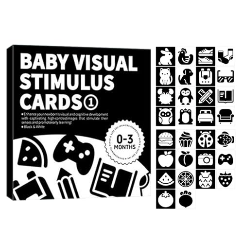 Babys Sinneskarte | Schwarz Weiß Karte Für Babys Entwicklung - Frühförderung Lernkarten Interaktives Entwicklungsspielzeug Für Kleinkinder Babys Sinneskarte | Schwarz Weiß Karte Für Babys Entwicklung - Frühförderung Lernkarten Interaktives Entwicklungsspielzeug Für Kleinkinder von Pomurom