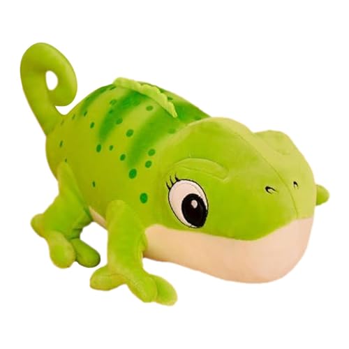 Pomurom Chameleon Plüschtier, 30cm Weiches Plüschkissen Chameleon Plüsch Stofftier Schlafendes Kuscheltier, Umarmungskissen Tier Geschenke für Kinder Erwachsene von Pomurom