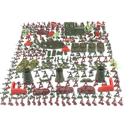 Pomurom Soldaten Spielzeug Figuren Set Militär Spielset, 290 Stück Actionfiguren Soldaten und Schlachtfeld Zubehör, Armee Spielzeug Figuren, Spielzeugsoldaten Set, Geschenk für Kinder Junge Pomurom Soldaten Spielzeug Figuren Set Militär Spielset, 290 Stück Actionfiguren Soldaten und Schlachtfeld Zubehör, Armee Spielzeug Figuren, Spielzeugsoldaten Set, Geschenk für Kinder Junge von Pomurom