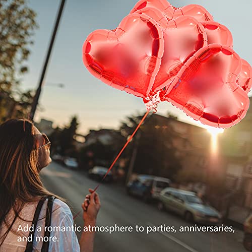 Pongnas Dekoration Ballon, Ballomfolienballons Party Hochzeits Geburtstagdekor 10pcs 10 "Herz Aluminium Folienballons Party Hochzeits Geburtstagdekoration (Rot) von Pongnas