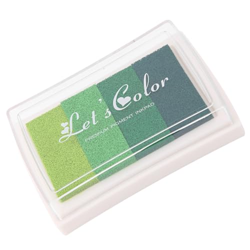 Pongnas Niedliche Aquarelle Ink Pad Stempel für Scrapbook Decoration Gradient Farben Fotografie Demonstration (Grüner Gradient) von Pongnas