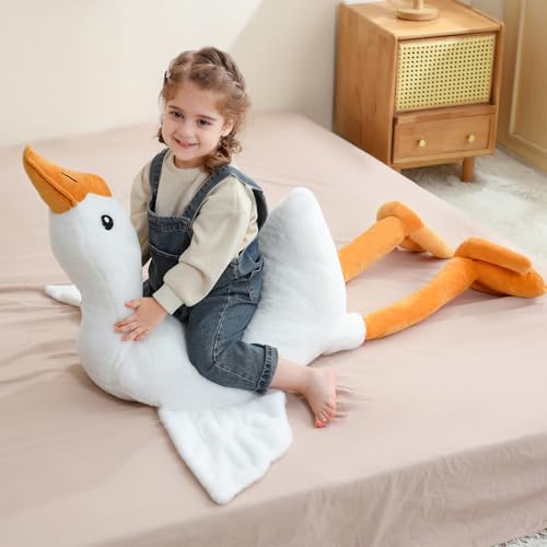Ponjauk 130cm große Riesen Gans Plüschente, XXL, weiches, kuscheliges Gans-Stofftier, großes Ente Plüschtier Kuscheltier Schlafkissen, Riesige Geburtstag für Kinder Ponjauk 130cm große Riesen Gans Plüschente, XXL, weiches, kuscheliges Gans-Stofftier, großes Ente Plüschtier Kuscheltier Schlafkissen, Riesige Geburtstag für Kinder von Ponjauk