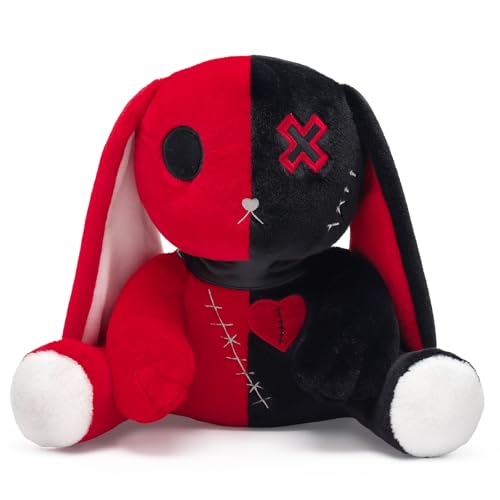Ponjauk 25cm/30cm Gothic Hase Plüsch Kaninchen Plüschtier Kuscheltier Horror Häschen Ostern Plüschtiere Halloween Gruseliges Häschen Plüschtier Verrücktes Kaninchen Spielzeug von Ponjauk