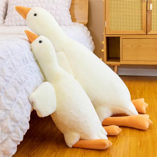 Ponjauk 90cm Plüsch Gans Stofftier Ente Weiß Riesen Gans Kuscheltier Ente XXL Riesige Gans Enten Plüschtier Groß Gans Giant Goose Plush Huge Duck Plushies von Ponjauk