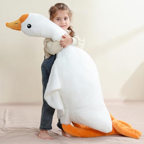 Ponjauk 90cm große Riesengans, Plüschente, XXL weiches kuscheliges Gans-Stofftier, großes Ente Plüschtier Kuscheltier Schlafkissen, Riesige Geburtstag für Kinder Ponjauk 90cm große Riesengans, Plüschente, XXL weiches kuscheliges Gans-Stofftier, großes Ente Plüschtier Kuscheltier Schlafkissen, Riesige Geburtstag für Kinder von Ponjauk