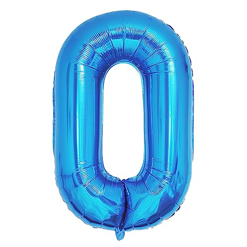 Ponmoo 40 Zoll Foil Luftballon Zahl 0 Blau (101cm), Aufblasbares Helium oder Luft, Riesige Folienballons Nummer 0-100, Große Ballons für Hochzeitstag und Geburtstagsparty Ballon Dekoration Ponmoo 40 Zoll Foil Luftballon Zahl 0 Blau (101cm), Aufblasbares Helium oder Luft, Riesige Folienballons Nummer 0-100, Große Ballons für Hochzeitstag und Geburtstagsparty Ballon Dekoration von Ponmoo