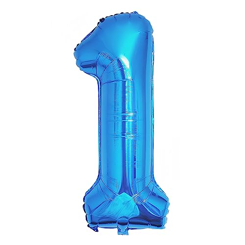 Ponmoo 40 Zoll Foil Luftballon Zahl 1 Blau (101cm), Aufblasbares Helium oder Luft, Riesige Folienballons Nummer 0-100, Große Ballons für Hochzeitstag und Geburtstagsparty Ballon Dekoration Ponmoo 40 Zoll Foil Luftballon Zahl 1 Blau (101cm), Aufblasbares Helium oder Luft, Riesige Folienballons Nummer 0-100, Große Ballons für Hochzeitstag und Geburtstagsparty Ballon Dekoration von Ponmoo