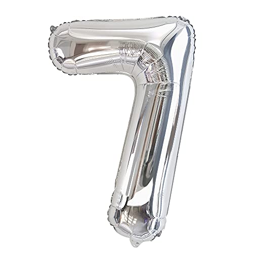 Ponmoo - Luftballon Zahl 7 - Silber - 86cm (aufgeblasen) Ponmoo - Luftballon Zahl 7 - Silber - 86cm (aufgeblasen) von Ponmoo