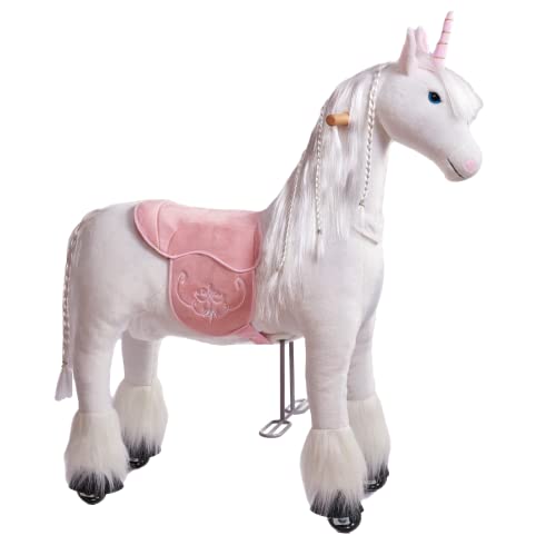 PONNIE Einhorn auf Rollen Merlin - Unicorn Ponnie M mit rosa Sattel von Ponnie