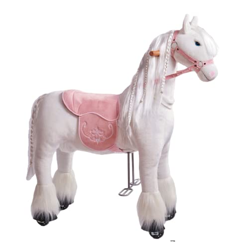 PONNIE Pferd mit Rollen von Ponnie Tiara M mit rosa Sattel von Ponnie