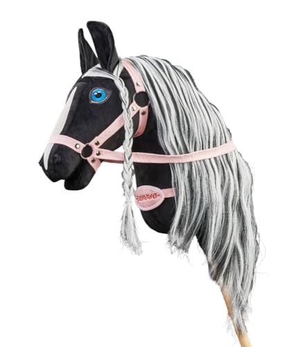 PONNIE Steckenpferd Ponnie Barock Pinto A4 rosa, Hobby Horse, Pferde Spielzeug für Kinder, mit handgemalten Augen, hergestellt in Einer geschützten Werkstatt Size S PONNIE Steckenpferd Ponnie Barock Pinto A4 rosa, Hobby Horse, Pferde Spielzeug für Kinder, mit handgemalten Augen, hergestellt in Einer geschützten Werkstatt Size S von Ponnie