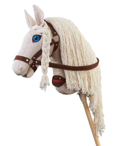 PONNIE Steckenpferd Ponnie Snow White A3, Hobby Horse, Pferde Spielzeug für Kinder, mit handgemalten Augen, hergestellt in Einer geschützten Werkstatt PONNIE Steckenpferd Ponnie Snow White A3, Hobby Horse, Pferde Spielzeug für Kinder, mit handgemalten Augen, hergestellt in Einer geschützten Werkstatt von Ponnie
