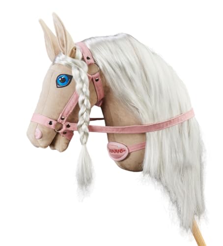 Ponnie Steckenpferd Schneerose A4, Hobby Horse, Pferde Spielzeug für Kinder, mit handgemalten Augen, hergestellt in Einer geschützten Werkstatt Size S Ponnie Steckenpferd Schneerose A4, Hobby Horse, Pferde Spielzeug für Kinder, mit handgemalten Augen, hergestellt in Einer geschützten Werkstatt Size S von Ponnie