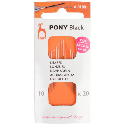 Pony Black Nähnadeln Gr. 10 - 20 Stk von Pony