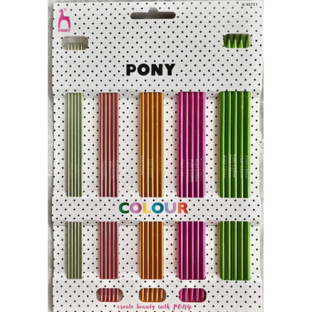 Pony Colour Strumpfstricknadeln 20cm 2,5-4,5mm - 5 Größen von Pony