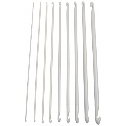 Pony Häkelnadel-Set 35cm 3-12mm 9 Größen zum Tunesisch Häkeln von Pony