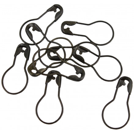 Pony Markierungsschloss/Sicherheitsnadel Schwarz 22mm Birnenform - 10 Pony Markierungsschloss/Sicherheitsnadel Schwarz 22mm Birnenform - 10 von Pony