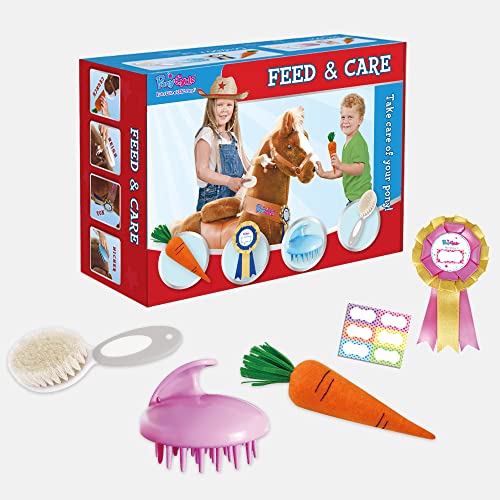 PonyCycle Einhorn Pferdespielzeug Futter & Pflegeset, 5-teiliges Sortiment. Pflegebürste, Haustierbürste, Karotte, Aufkleber, Namensschild, Mädchen Kinder- Modell U und Modell K PonyCycle Einhorn Pferdespielzeug Futter & Pflegeset, 5-teiliges Sortiment. Pflegebürste, Haustierbürste, Karotte, Aufkleber, Namensschild, Mädchen Kinder- Modell U und Modell K von PonyCycle