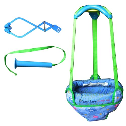 Poo4kark Babyschaukel R für die Tür, Inf-Türrahmen mit verstellbarem Gurt, Hüpfschaukel für Kleinkinder von 6 bis 24 Monaten (Blue, 28x8x34cm) von Poo4kark
