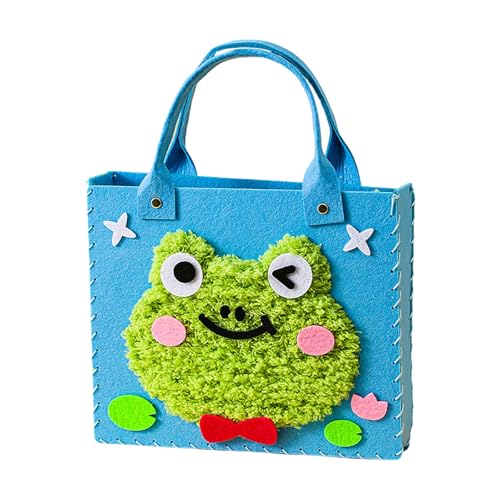 Poo4kark DIY-Stickerei-Puppen-Set, Cartoon-Tier-Näh-Bastelset, Handtaschen-Materialpaket, Holen Sie Sich eine süße Tasche, handgefertigt (B, 24x31x4cm) von Poo4kark