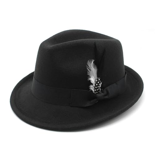 Poo4kark Karneval Trachtenhut Herren für Oktoberfest, Wiesn, Bayerischer Hut, Kopfbedeckung Mit Federn, Volksfest, Mottoparty, Karneval, Jägerhut (Schwarz, 56-60CM) von Poo4kark