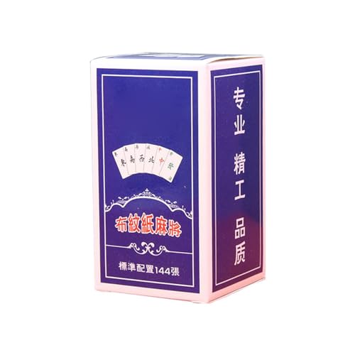 Poo4kark Karte Mahjong Spielkarte Reise Papier Mahjong Trend Spielen Brettspiele Multiplayer Outdoor-Spiele Für Erwachsene Jahres (Blue, One Size) von Poo4kark