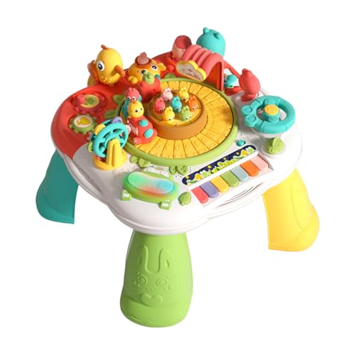 Poo4kark Kinder Multifunktionale Spiel Tisch Puzzle Frühen Bildung Lernen Tisch Baby Baby Geburtstag (D, One Size) von Poo4kark