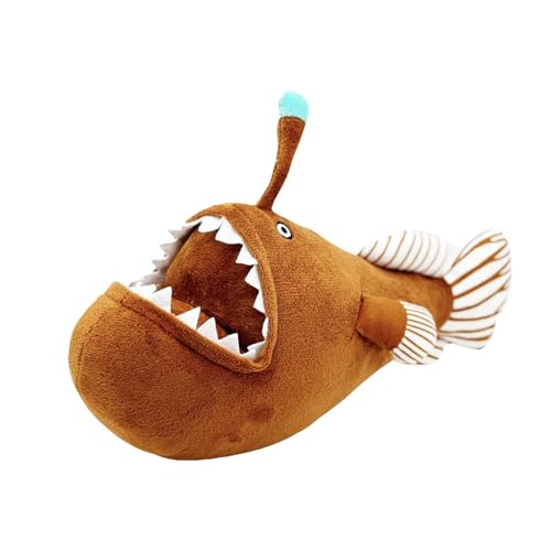 Poo4kark Lebensechtes Fischspielzeug, Simulationsfischspielzeug, Tiefseetierspielzeug, Kindergeburtstag, Heimdekoration (Coffee, 30x19CM) von Poo4kark