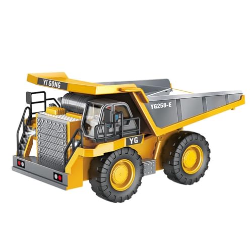 Poo4kark Legierung Fernbedienung Muldenkipper Engineering Fahrzeug Kinder Spielplatz Selbst Entladen BAU Fahrzeug (Yellow, 21.5X12X10CM) von Poo4kark
